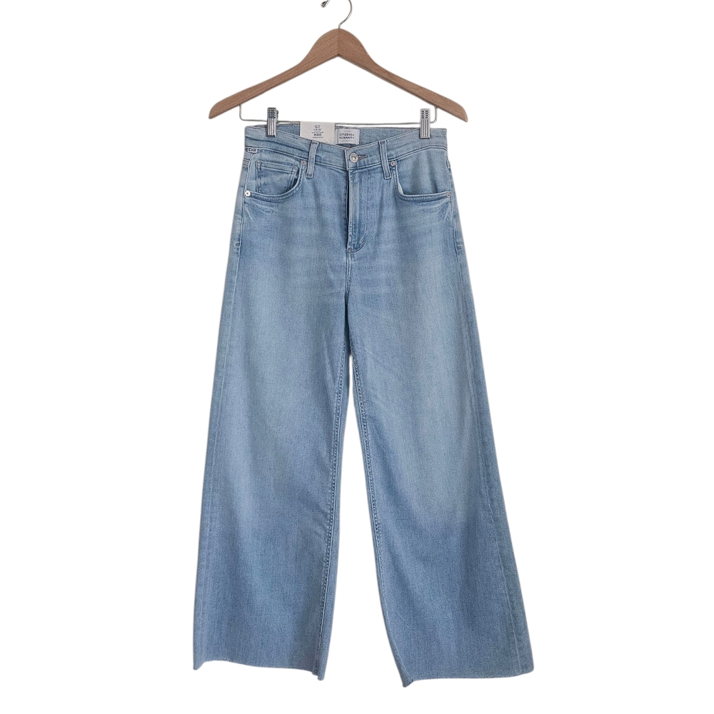 Citizens Of Humanity Modern Crop Lyra Wide Leg Denim Jeans In Marquee Sz 25 NWT